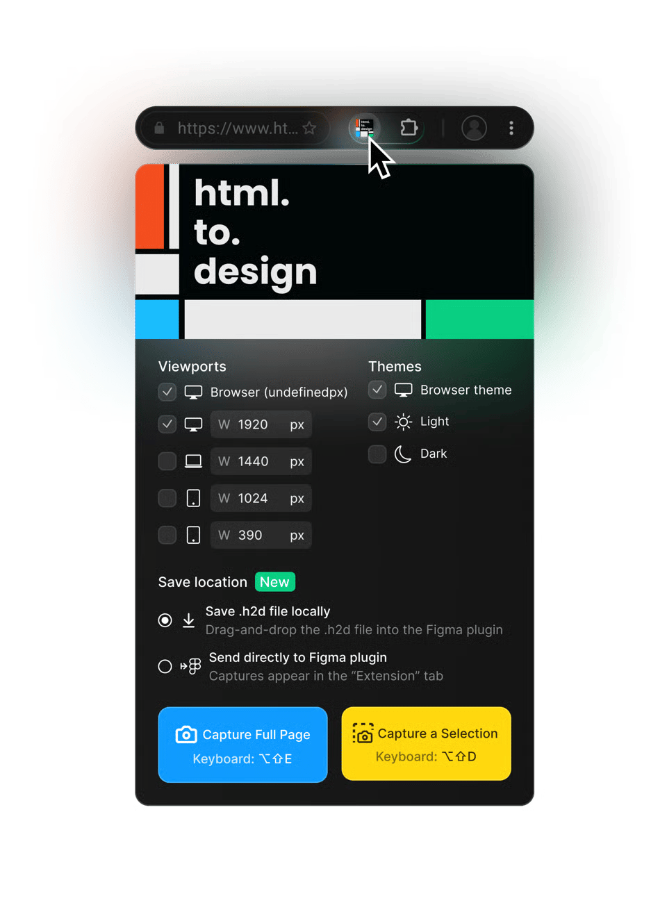 html.to.design Chrome extension illustration